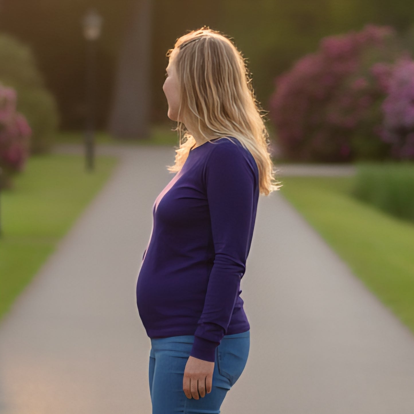 Women Long Sleeve Urban Purple