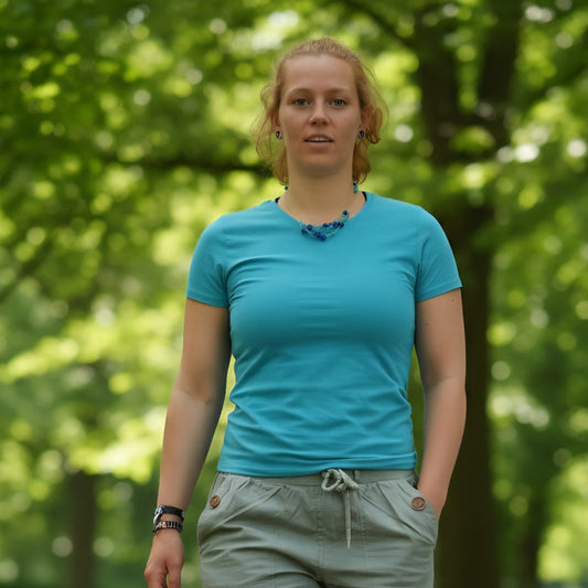 T Shirt Atollblau