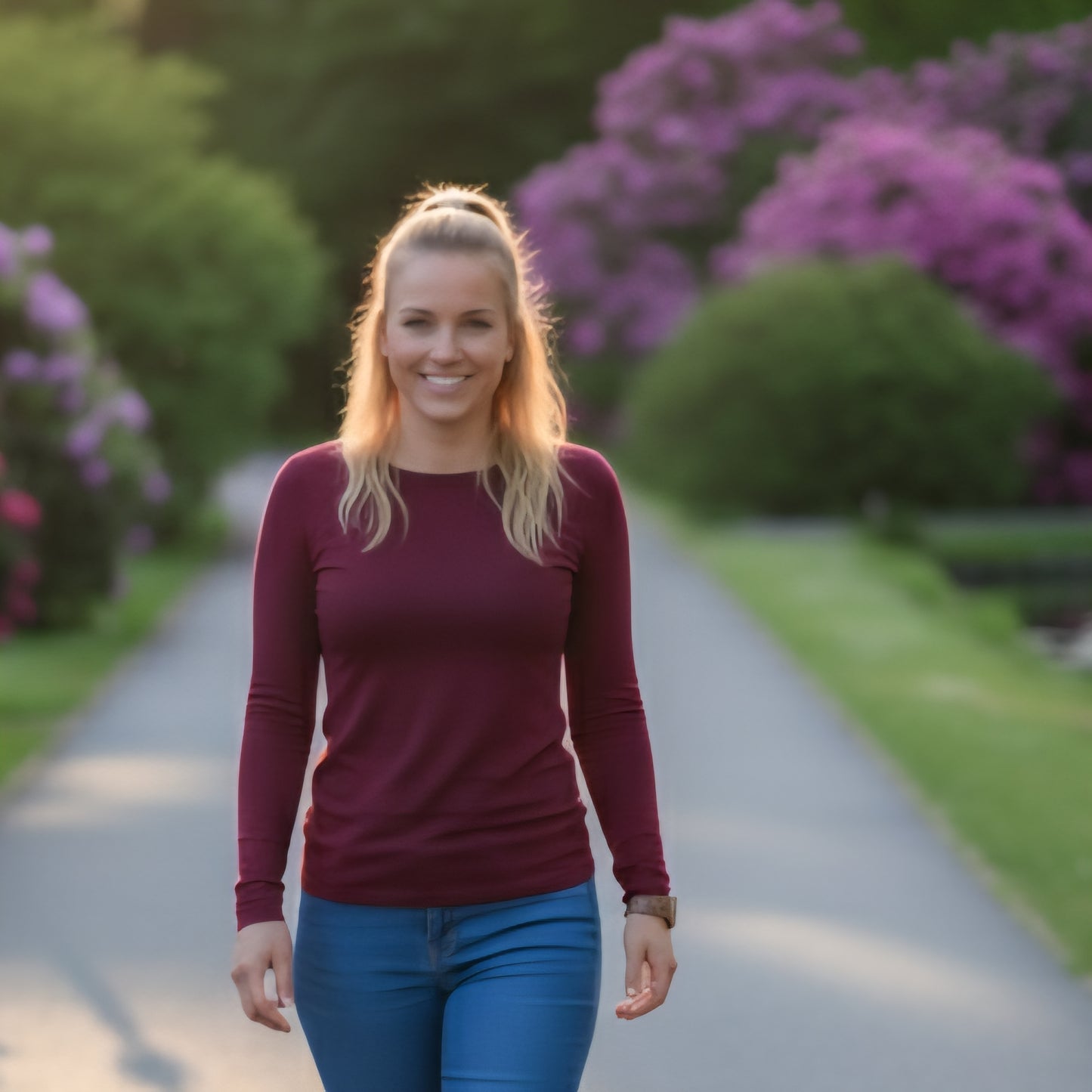 Women Long Sleeve Urban Purple